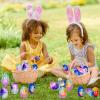 12 Pack Prefilled Easter Galaxy Slime Eggs,Galaxy Slime Easter Egg Fillers Stress Relief for Kid Teens Boy Girl Easter Egg Hunt Filling Treats Classroom Easter Basket Stuffers Easter Party Favor view 4