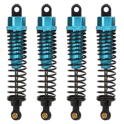 4PCS Aluminum Alloy CNC Hydraulic Shock Damper, RC Car Upgrade Accessories, Precision Machining for HSP 1/10 94101 94102 94103 94188 94108, Smooth Shock Absorption with Lightweight (Blue)