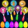 24 Pack Easter Eggs Fillers with Finger Lights, Light Up Toys Glow In The Dark Non Candy Gifts for Kids Boys Girls Easter Egg Fillers Easter Hunt Filling Treats Easter Basket Stuffers Party Favor view 1