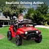 12V Ride-on Truck for Kids Age 3-5 | Parent Remote Control Toy with Steering Wheel Music | 4-Wheel Spring Suspension, LED Lights & 2 Speeds view 3