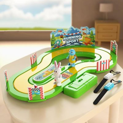 Competitive Simulation Track Motion Toys, Motion-Sensing Racing Game, Two-Player Family Interactive Play, for Birthday, School, Home Fun and Entertainment (Style A)