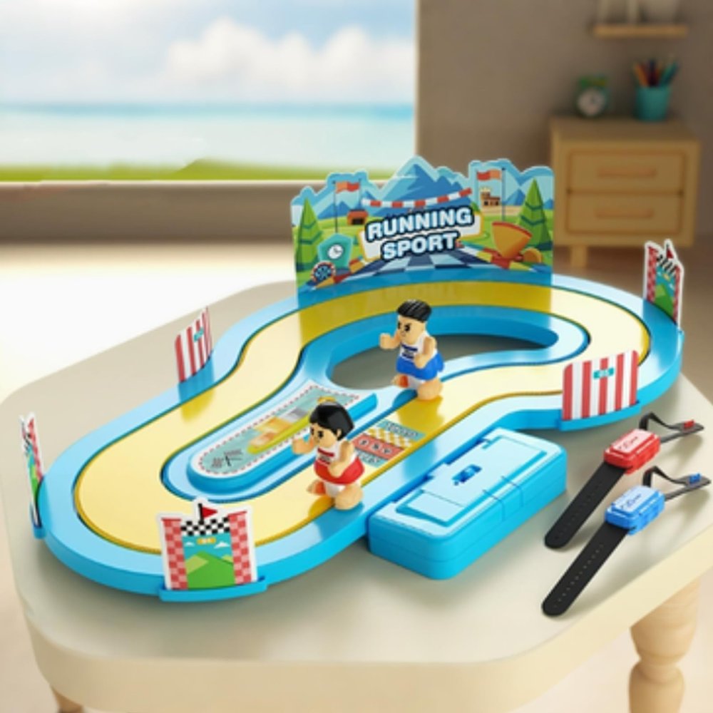 Competitive Simulation Track Motion Toys, Motion-Sensing Racing Game, Two-Player Family Interactive Play, for Birthday, School, Home Fun and Entertainment (Style C)