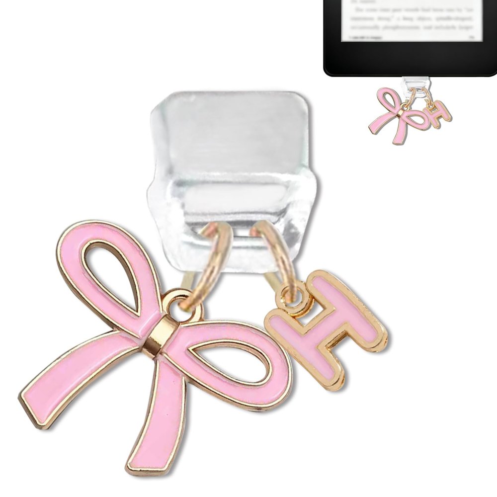 TMCLHXYNF Bow Initial H Charms Compatible with Kindle USB C Dust Plug Charm
