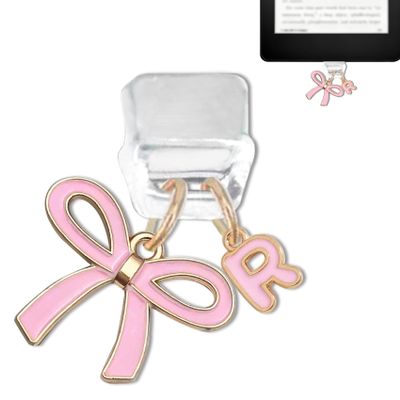TMCLHXYNF Bow Initial R Charms Compatible with Kindle USB C Dust Plug Charm
