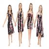 Hawaii Hangover Girl Group Matching Hawaiian Luau Ruffle Top Jumpsuit Romper, Pretty Hibiscus Vine Pink Black, Girl, Size 2 view 1