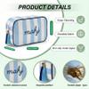 Empty Mahjong Tiles Bag with Zipper Thickened American Mahjong Rack Storage Bags Storage Pouch for Board Game Pieces Game Party Travel Gatherings Accessories, 10 x 6.8 x 3.5 Inch (Blue) (Blue) view 3