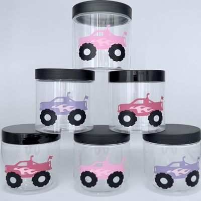 12 Girls Monster Truck party Favors, Pink Birthday, first birthday, Off road,Party supplies