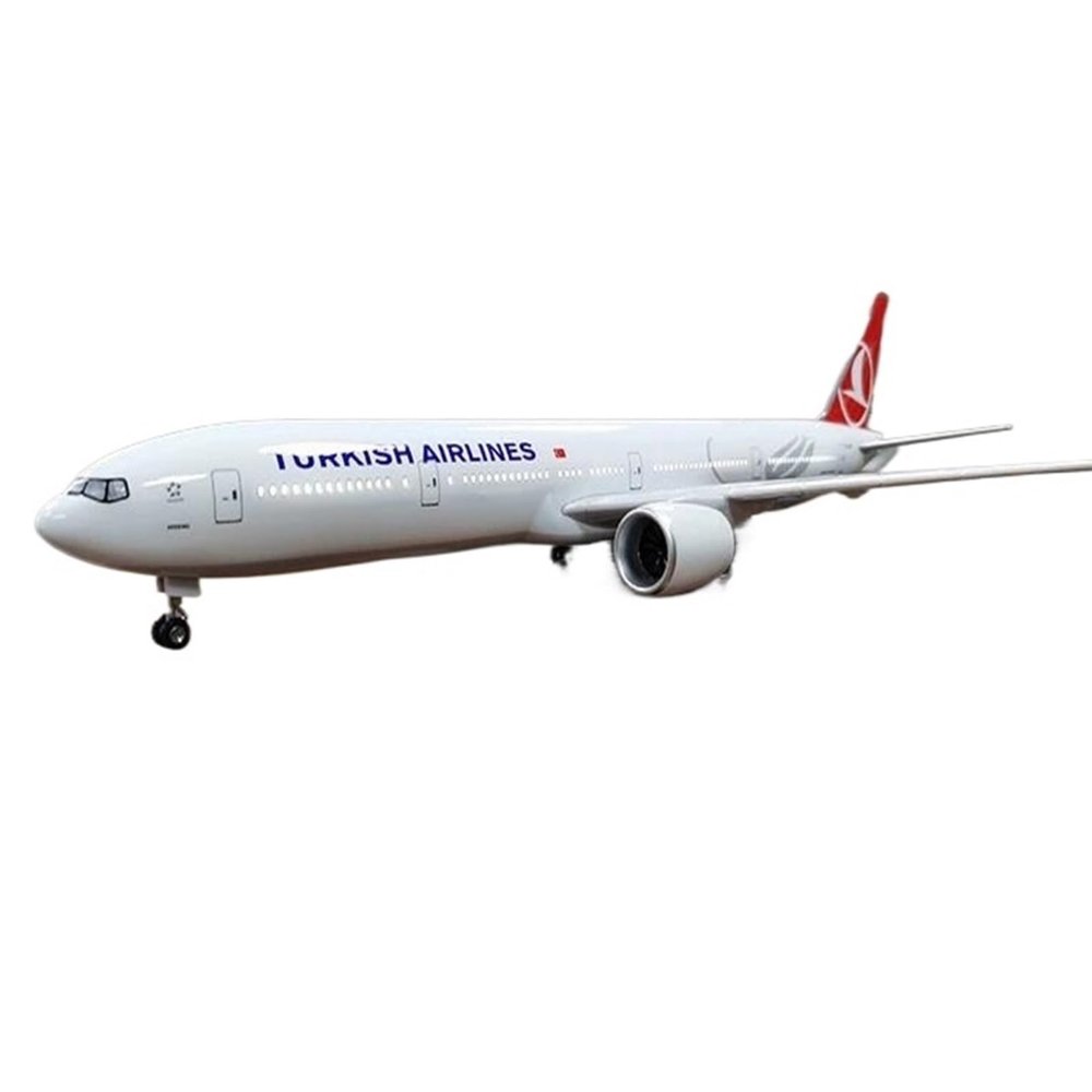 1/157 for Turkish 777 B777 Aircraft Model W Light and Wheel Landing Gear Diecast Resin Plane Scale Metal Airplane(Without Light)