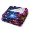 PWAOWU Neon Rainbow Mandala Blanket, Fleece Throw Blanket, Decor for Bed Sofa Home Office Travel Housewarming Gifts 40"x30" view 2