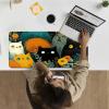 24" x 14" Zoned TCG Playmat, Commander MTG Game Mat, Black Yellow Cat view 2