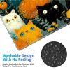 24" x 14" Zoned TCG Playmat, Commander MTG Game Mat, Black Yellow Cat view 4