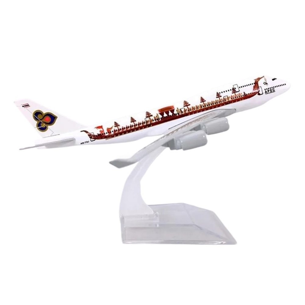 1:400 for B747-400 Thailand Thai Dragon Boat Diecast Alloy Aircraft Model Hobby Collectible Scale Metal Airplane