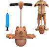 Jumper with Handle and Ball Pump  PP PVC 36x65cm | Capybara High Jump Toy, Stick Jumper Balance Bounce Ball with Pump for Kids Aged 3 and Up, Indoor & Outdoor Play, Birthday view 1