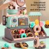 TOPINCN Donut Store Playset, Role Play Toy with Light Sound Music Includes Oven Donuts Candies Stand Money Role Playing Learning Activities view 2