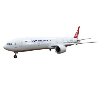 1/157 for Turkish 777 B777 Aircraft Model W Light and Wheel Landing Gear Diecast Resin Plane Scale Metal Airplane(with Light)
