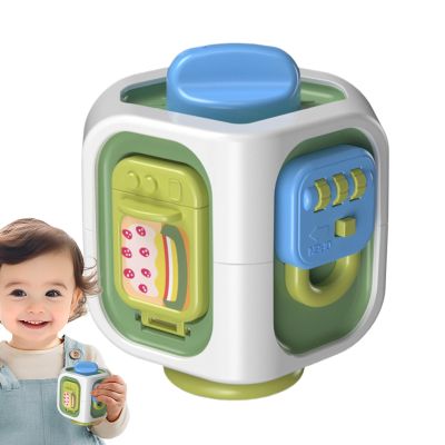 Activity Cube, Travel Sensory Toy, Interactive Learning Tool with Adorable Material, Fine Motor Accessory, Educational Cube with Engaging Design, Sensory Busy Toys for Kids
