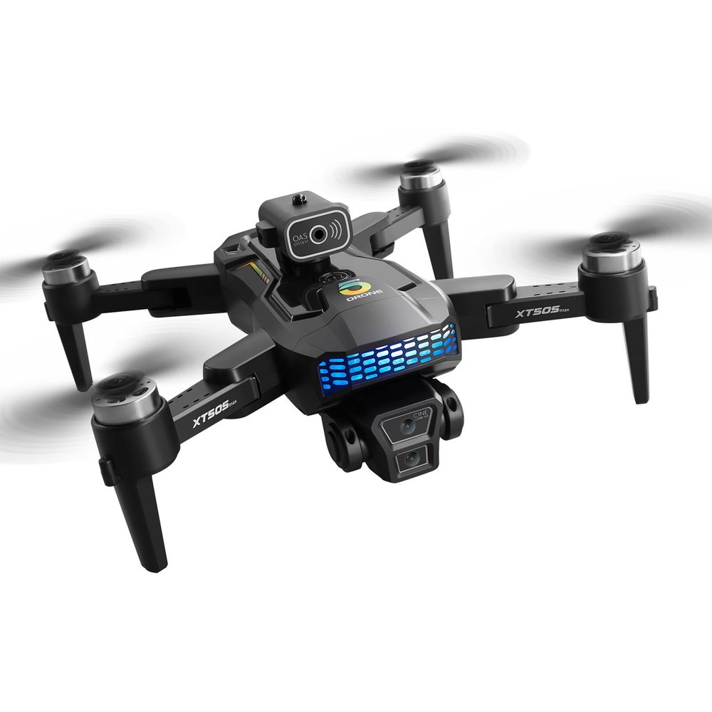 4K GPS Drone with Camera Brushless Motor Obstacle Avoidance 20 Mins Flight Time Gesture Photography Precise Positioning Custom Routes Intelligent Following Valentines Day Gifts (Black)