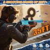 Double Barrel Toy Foam Blaster with Geen Dot Scop Foam Squirt Foam Dart Blaster Soft Bullets Toy Blaster Realistic Pump-Action Airsoft Blasters for Ages 14+ view 3
