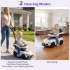 Licensed Toyota Ride on Push Car for Toddlers by INFANS, 3 in 1 Walking Sliding Toy with Removable Guardrails and Handle, Music, Under Seat Storage for Kid (White) view 4