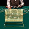 THJnjdab Extra Large Raffle Drum, Thickened Raffle Ticket Spinner Drum Box with Silent Bearing for Lottery Games, Bingo, Raffle Balls view 4