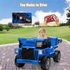 12V Ride on Dump Truck,12v Electric Ride-on Car Construction Truck,4-Wheeler Toy Car with Remote Control, Dumping Bed & Music view 3
