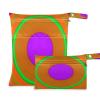 GakkiGii Colorful Circle Wet Dry Bag with Zippered Cloth Diapers, Reusable Wet Bag for Cloth Diapers for Babies, 2PC Travel Pool Gym Waterproof Bag view 1