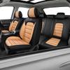 VIUDMEK Car Seat Covers for A4 allroad,for Audi A4 allroad 2017-2025,Waterproof Leather Seat Covers,Compatible Airbag,Full Set Comfort Car Seat Protectors for Most Cars(Black&Orange) view 1