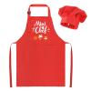 XLSXEXCL Kids Apron and Chef Hat Set, Mini Chef Funny Apron view 1