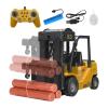 1:24 Scale Remote Control Forklifs, with Realistic Loading Simulation, 25.5x10x16cm, 2 Mode Rc Forklifts Truck with Spray Sound and Lights, Rc Construction Vehicles Toy, High-Speed Design, for Kid's view 2