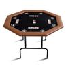 Reljofum Octagon Poker Table with Collapsible Legs, Casino Leisure Gamimg Table for 8 Players, Texas Holdem Blackjack Poker Table with Stainless Steel Cup Holder view 1