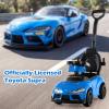 Licensed Toyota Ride on Push Car for Toddlers by INFANS, 3 in 1 Walking Sliding Toy with Removable Guardrails and Handle, Music, Under Seat Storage for Kid (Blue) view 4