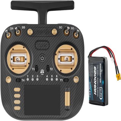 RadioMaster TX15 Max V5.0 ELRS 16CH 2.4G Hall Gimbals ExpressLRS Support OPENTX and EDGETX Remote Control Transmitter for RC Drone Mode 2 (TX15 Max Gold 6200mah)