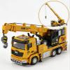 SHINESIGNAL Toy Crane Truck with Telescopic and Metal Hook, 1/40 Boom Construction Vehicle with Lights, Sound Effects and Pull-Back Action, STEM Educational Gift for Boys and Kids view 1