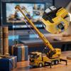 SHINESIGNAL Toy Crane Truck with Telescopic and Metal Hook, 1/40 Boom Construction Vehicle with Lights, Sound Effects and Pull-Back Action, STEM Educational Gift for Boys and Kids view 2