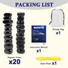LANPANGZI Magnetic Strategy Board Game Set, 20 Black Pieces with Storage Bag, Family Tabletop Game with Rope Boundary, Contemporary Style Game for Kids and Adults, Compact Size view 2