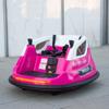 Ride On Bumper Car 12V for Girls, Electric Vehicle with Parent Remote, 360 Degree Spinning, Soft Bumper Strip, Bluetooth Audio, Safety Harness, Storage Box, Magenta view 1