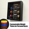ConsoleXpress Wall Mounting Miniature Gym Equipment Set for Gym & Home, Mini Barbell PR Medal Frame with with Barbell, Collectible Gift for Fitness Fans view 4