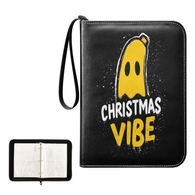 Trading Card Binder with double sided removable sleeves for game, baseball cards collection Christmas Banan ghosts