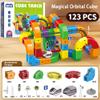 Electric Train Set for Kids  3D Magic Rail Cube with Motorized Car, Gravity Defying Track, Modular Snap-Fit Building Blocks, STEM Educational Toy for Boys & Girls Ages 3-8 view 2