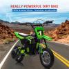 24V Electric Dirt Bike for Kids - 13.6MPH Fast Speed Motorcycle for Kids with 250w Motor and Air-Filled Tires view 2