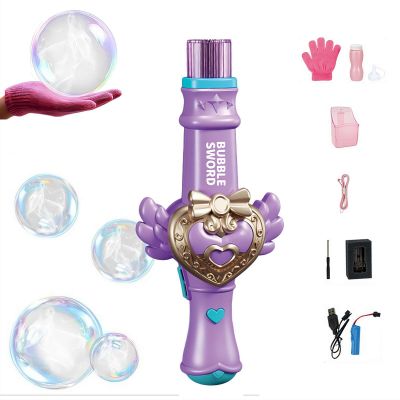 Bubble Fog Wand, Magic Smoke Portable Interactive Mist Bubbles Machines for Partie, Rechargeable Bubbles Fog Wand for Outdoor Party (#B)