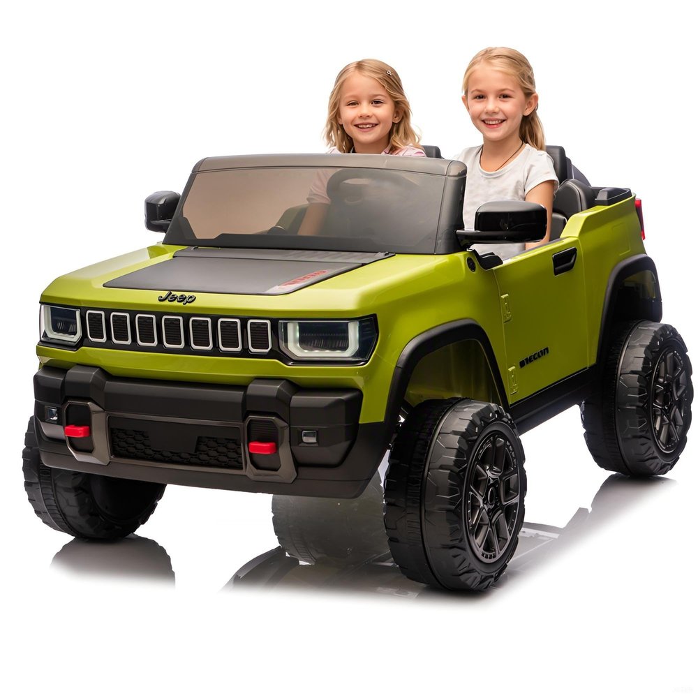 24V Licensed Electric Truck for Kids, 2-Seater Children Ride-on Car, Parent Remote Control with 3 Speeds, Bluetooth Music & LED Lights, Electric Vehicle for Kids Ages 3-8