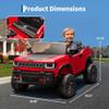 24V Licensed Electric Truck for Kids, 2-Seater Children Ride-on Car, Parent Remote Control with 3 Speeds, Bluetooth Music & LED Lights, Electric Vehicle for Kids Ages 3-8 view 2