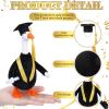 Gilprop Graduation Mini Desk Goose Outfits 7 Inch Magnetic Goose Statue Key Holder Desktop Decor Gift with Graduation Cap and Gown Stoles for Home Classroom Office Desk Table Decor(Black) view 3