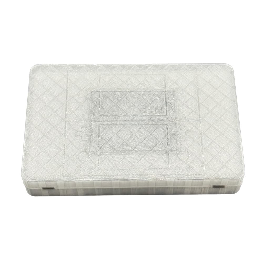 Protective Carrying Case For Anbernic RG DS Game Console Shockproof Storage Organizer Box Portable Travel Bag For Anbernic RG DS,Magnetic Lid Design,3D Printing Case (Translucent White)