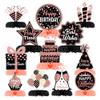 12 Pcs Birthday Table Decorations Glitter Rose Gold Black Birthday Decorations Honeycomb Centerpieces for Table Decor Girls Boys Women Men Party Supplies view 1
