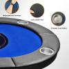 PRIJESSE 71 Inch Foldable Poker Table for 8 Players, Portable Texas Holdem Casino Table with Padded Armrests & Cup Holders, Folding Game Table for Home, Game Room and Part view 4