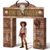 10Pcs Western Cowboy Party Decorations West Cowboy Saloon Cardboard Castle Playhouse with Arch Large Western Rustic Bar Boxes Decor for West Theme Birthday Party Supplies Photo Booth Props Decor view 1