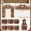 10Pcs Western Cowboy Party Decorations West Cowboy Saloon Cardboard Castle Playhouse with Arch Large Western Rustic Bar Boxes Decor for West Theme Birthday Party Supplies Photo Booth Props Decor view 2