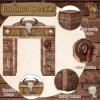 10Pcs Western Cowboy Party Decorations West Cowboy Saloon Cardboard Castle Playhouse with Arch Large Western Rustic Bar Boxes Decor for West Theme Birthday Party Supplies Photo Booth Props Decor view 3